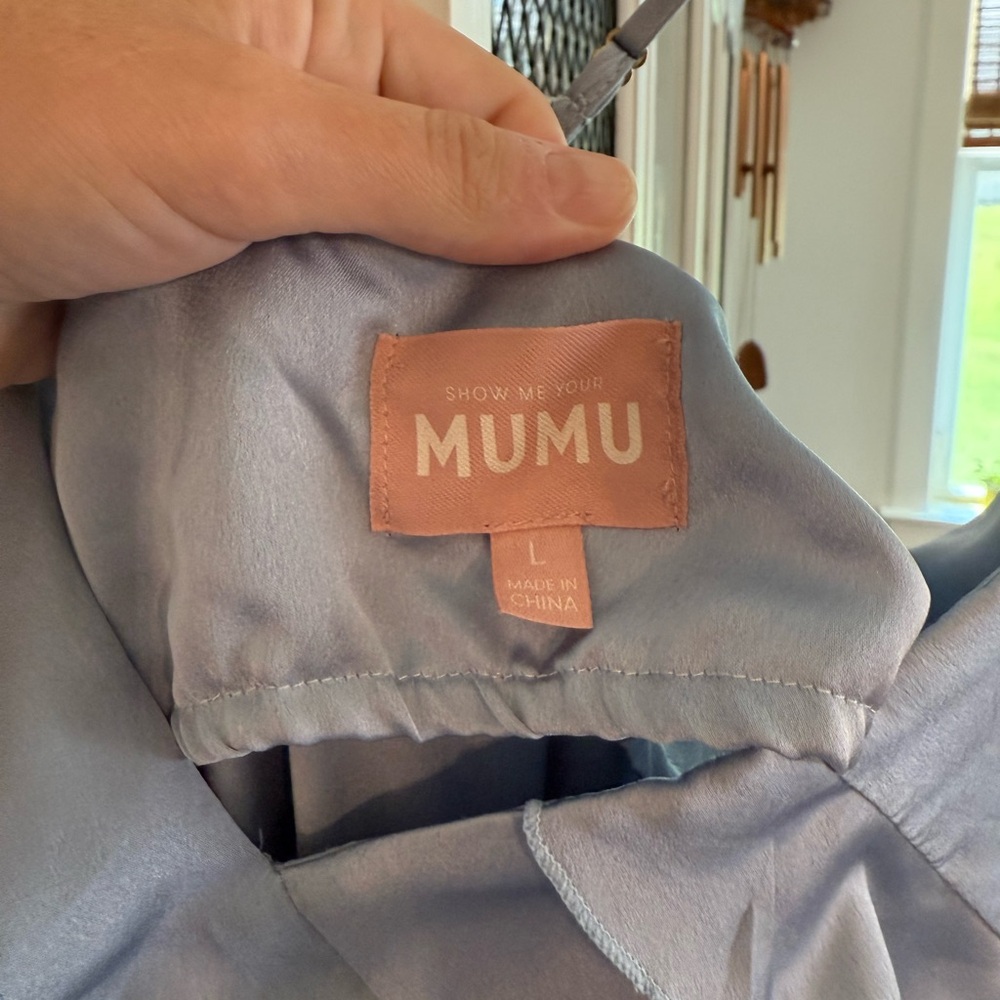 Show Me Your MuMu Light Blue Luxe Satin Bridesmaid Dress - Picture 5 of 5